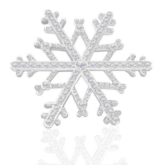 Swarovski Jewelry - Swarovski Snowflake Brooch  in Silver overlay